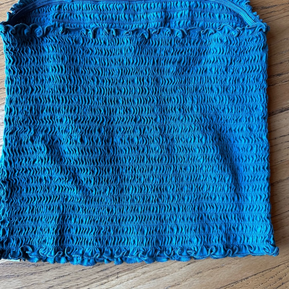 Hollister tube top girls 11/12 blue green color textured - Picture 5 of 7